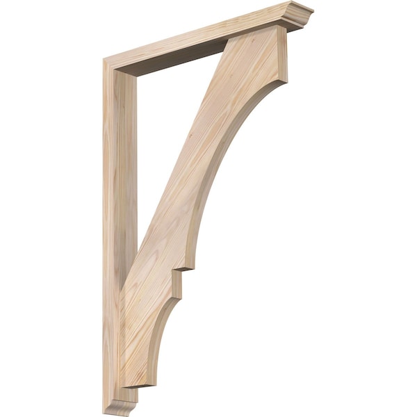 Ekena Millwork Balboa Traditional Smooth Bracket w/ Offset Brace, Douglas Fir, 3 1/2"W x 24"D x 36"H BKT0402X24X36BOA01SDF - main